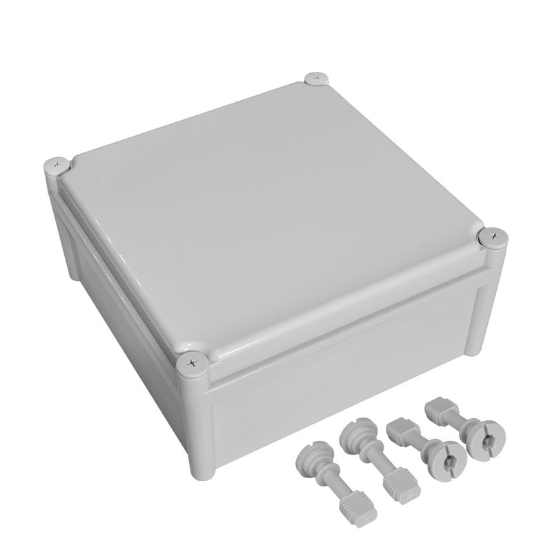 LeMotech Waterproof Dustproof IP67 Junction Box DIY Case Enclosure Gray 11 x 11 x 5.1 inch (280 x 280 x 130 mm) - Image 1